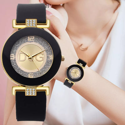 Simple black white quartz watches women minimalist