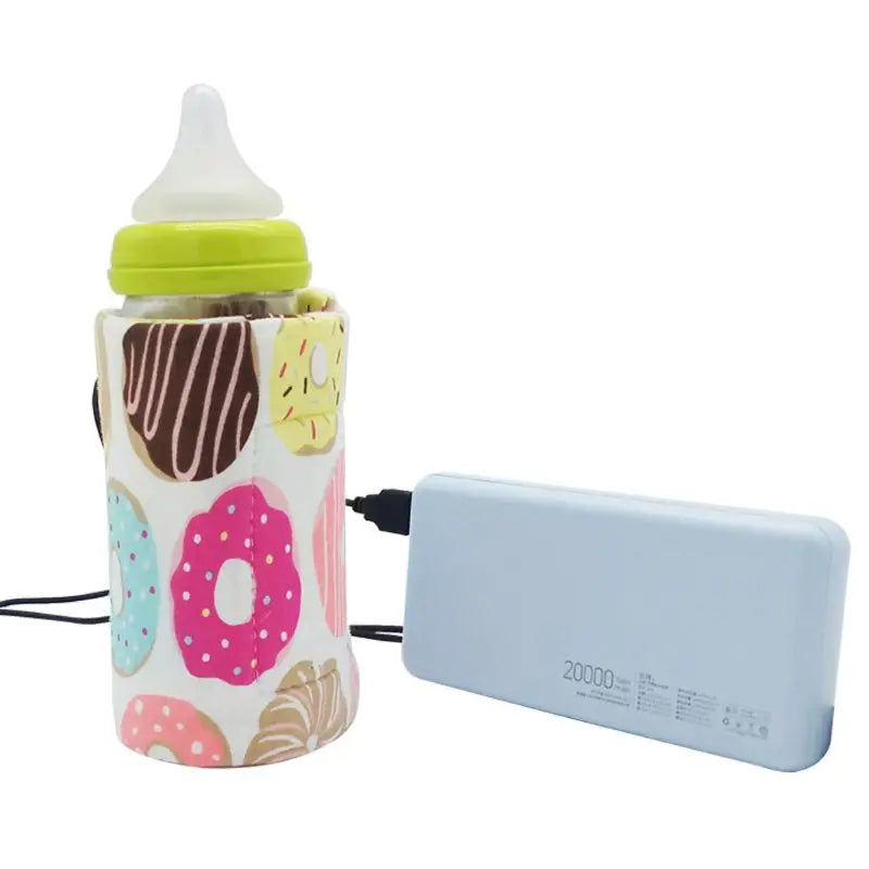 USB Milk Water Warmer Travel Stroller Insulated Bag Baby Nursing Bottle Heater