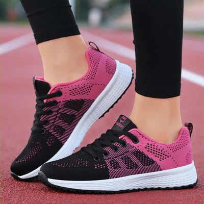 Women Casual Shoes Breathable Walking Mesh Lace