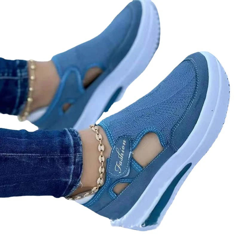 Women Fashion Vulcanized Sneakers Platform Solid Color