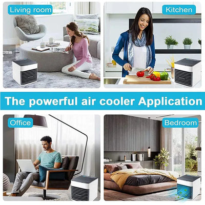 Air Conditioning Fan Portable Air Spray Cooler 3 Speed Adjustable Mute Ice Fog Refrigeration For Home Office Outdoors