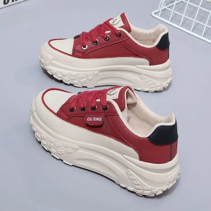 The New Retro Women Shoes Spring Platform Shoes