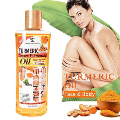 200ml Turmeric Face Body Serum Oil Clear Skin Tone Turmeric Face Serum Oil Moisturizing Skin Care