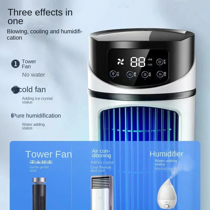 Fan Portable Cold Air Conditioning Multifunctional Air cooled Fan Evaporative Small Air Cooler Air Conditioning Ventilador