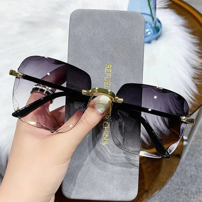 New Rimless Women's Sunglasses Fashion Gradient