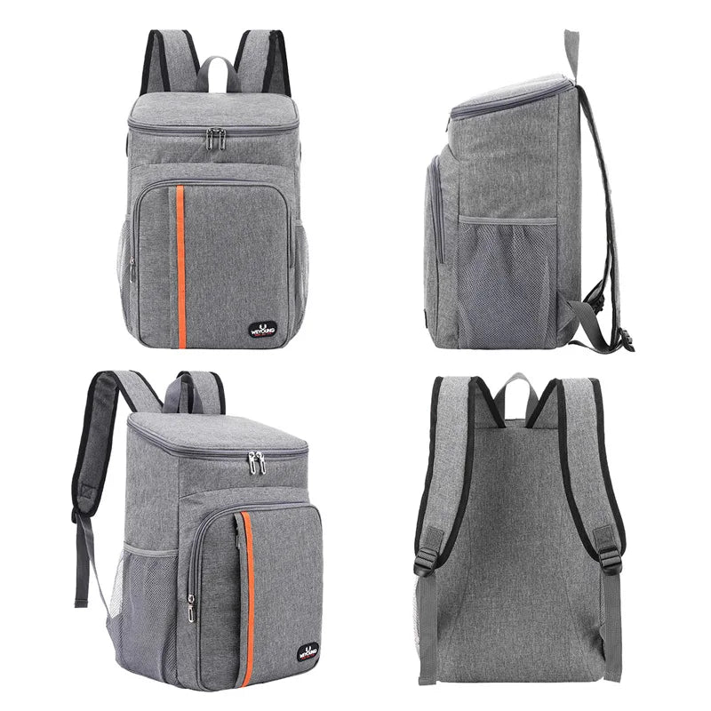 20L Portable Thermal Lunch Bag Food Box Durable Waterproof Cooler Ice Insulated Case Camping Oxford Dinner Backpacks Icebox