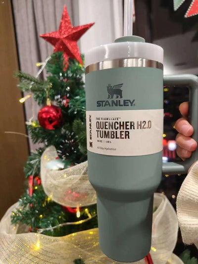 Stanley Tumbler with Handle Straw Lid Stainless Steel 30oz/40oz Vacuum Insulated Car Mug Double Wall Thermal Iced Travel Cup