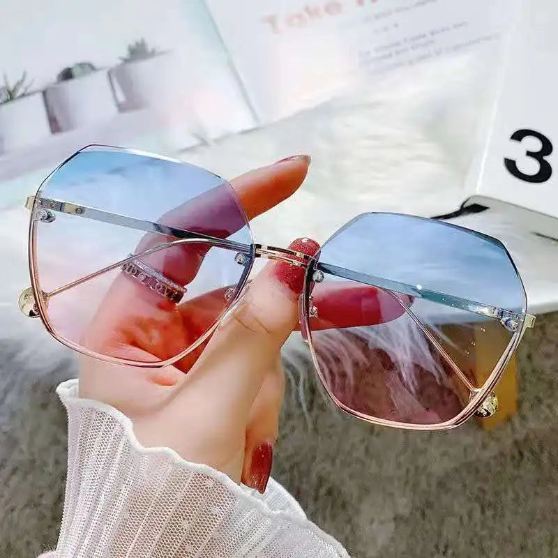 Round Sunglasses Women Brand Designer Gradient