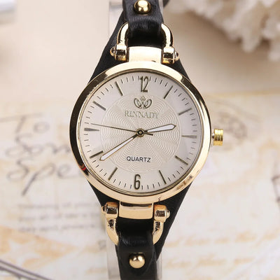 Watch Women PU Leather Thin Strap Wristwatch Ladies