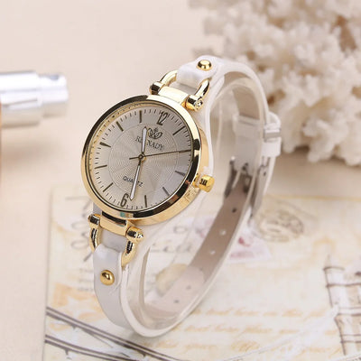 Watch Women PU Leather Thin Strap Wristwatch Ladies