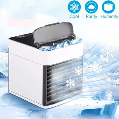 Portable Fan Add Ice Mini Air Conditioner Desktop Mobile Cooler Usb Mist Humidifier Sleep Quiet Lightweight For Office Dormitory