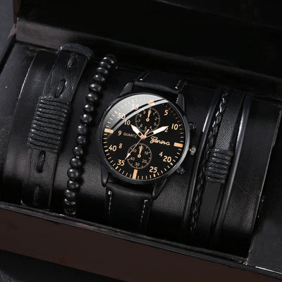 4/2/1pcs Men Sports Watches Set Man Business Quartz