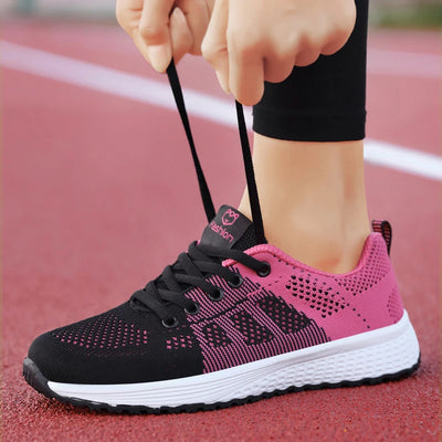 Women Casual Shoes Breathable Walking Mesh Lace