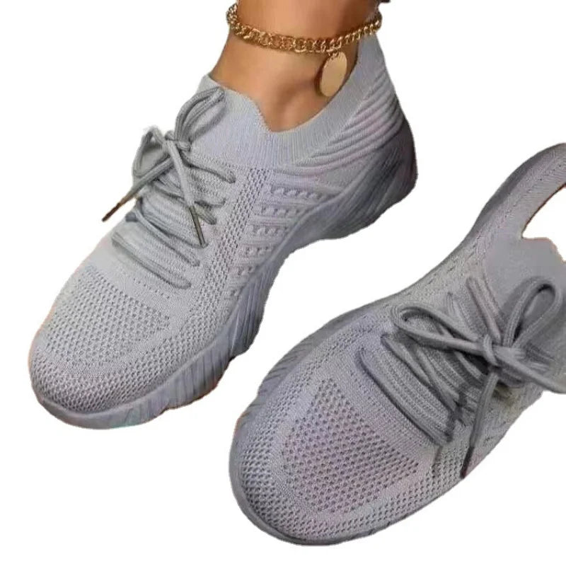 Mesh Breathable Women Casual Sneakers Lace-up