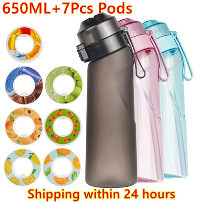 Air Flavored Water Bottle Scent Up Water Cup Sports Water Bottle For Outdoor Fitness Fashion Water Cup With Straw Flavor Pods