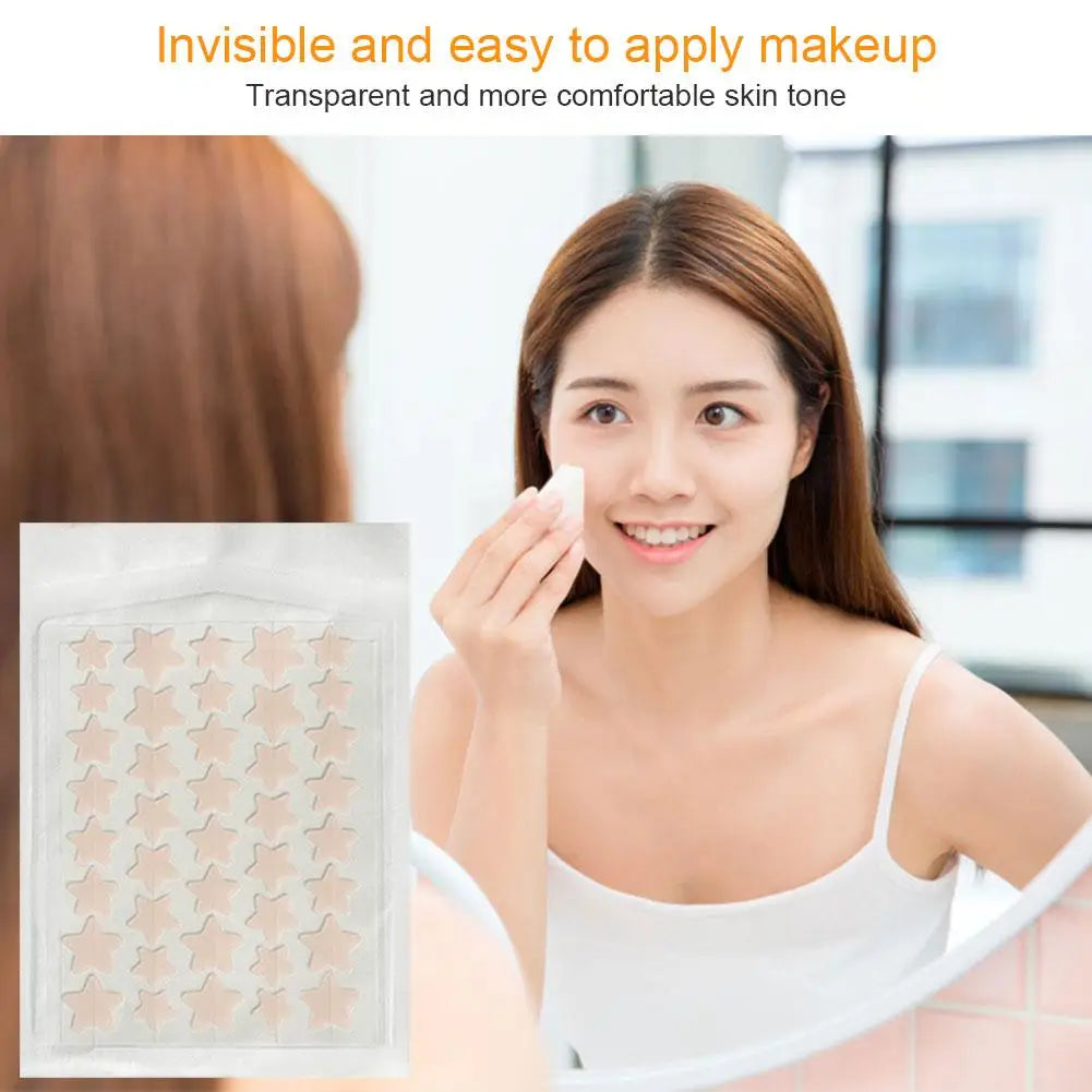 35/40Pcs Colorful Acne Patches Cute Star Heart Shaped Acne Treatment Sticker Invisible Acne Cover Removal Pimple Patch Skin Care