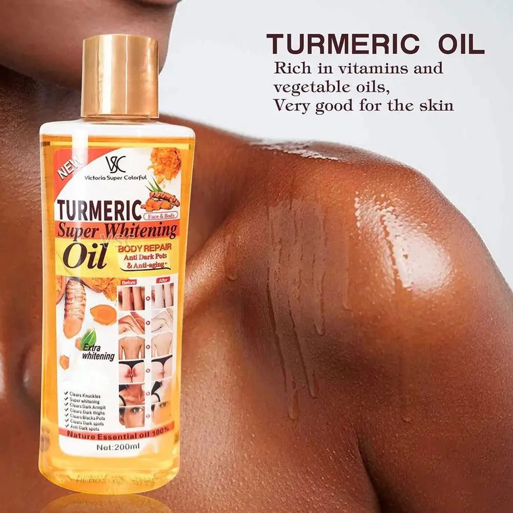 200ml Turmeric Face Body Serum Oil Clear Skin Tone Turmeric Face Serum Oil Moisturizing Skin Care