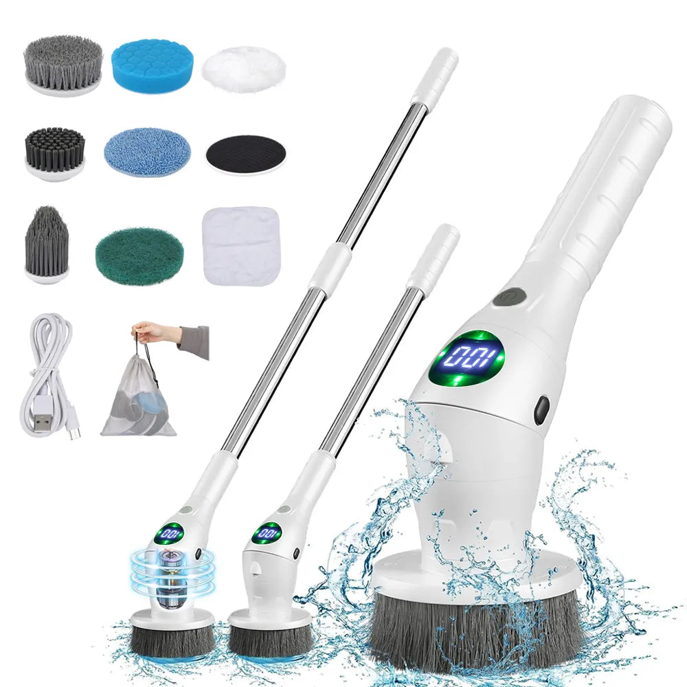 Electric Cleaning Brush 8 in 1 Multifunctional Household Wireless Rotatable Cleaning Brush For Bathroom Kitchen Windows Toilet