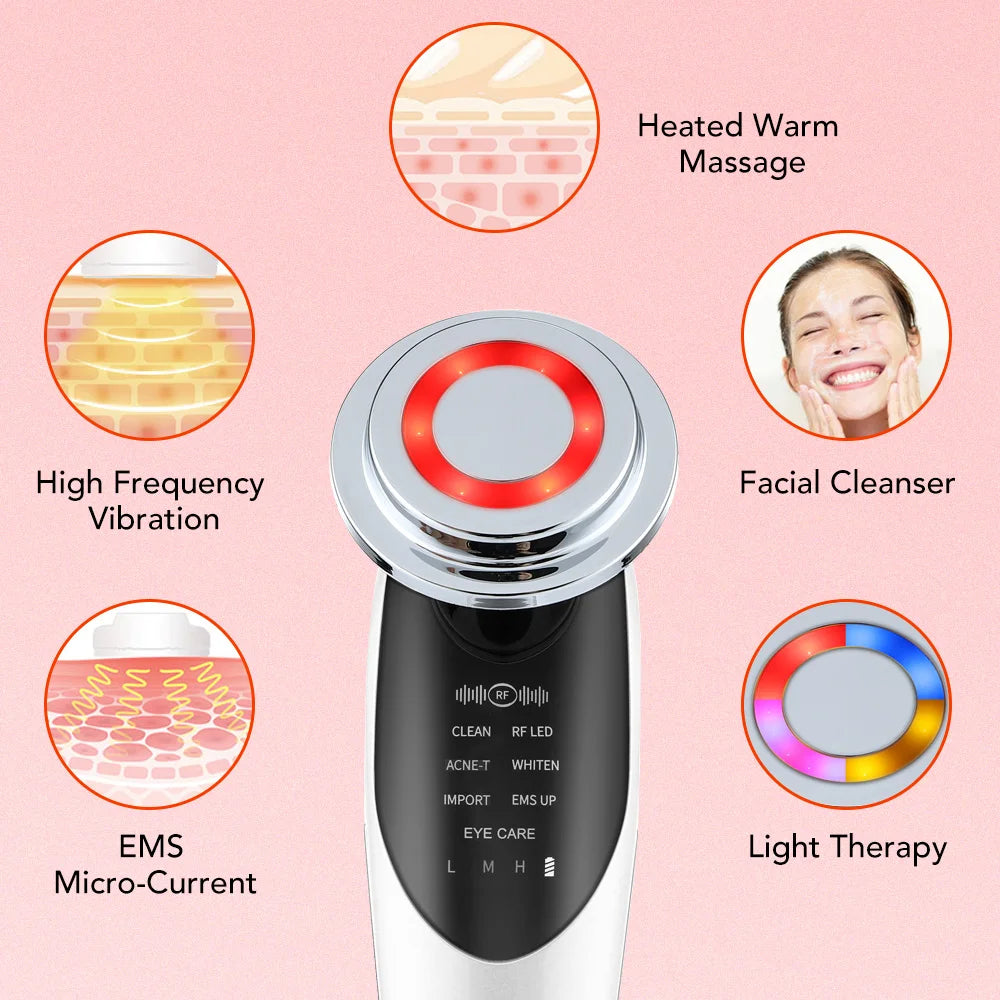 7 in 1 Face Lift Device RF Microcurrent Skin Rejuvenation